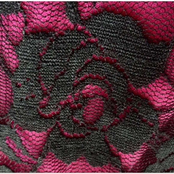 EUC Jump Apparel Lace Black Rose Red Cocktail Dance Party Dress - Picture 2 of 7